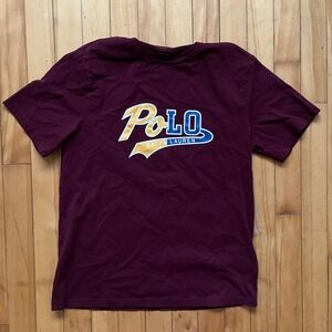 Polo Ralph Lauren Burgundy Graphic T Shirt Youth XL / 170